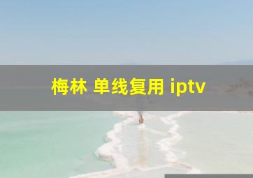 梅林 单线复用 iptv